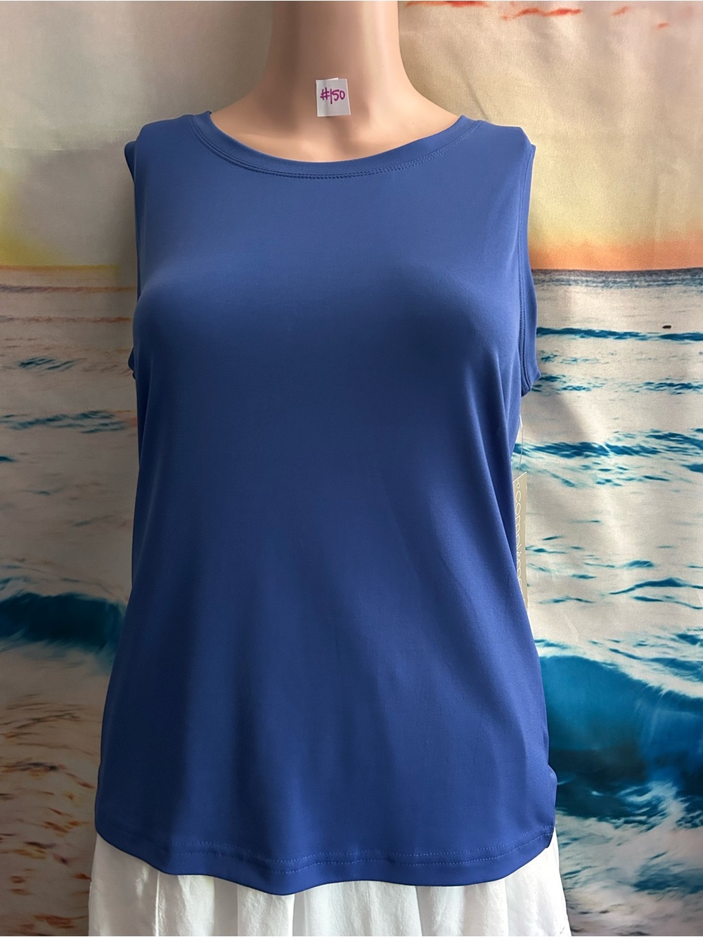 Complements Women’s Sleeveless Blue Tank Top SM NWT
